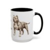 15oz Funny American Bully Mug, All Gains No Grudges, Vintage Dog Coffee Mug, Dog Lover Gift