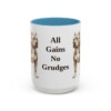 15oz Funny American Bully Mug, All Gains No Grudges, Vintage Dog Coffee Mug, Dog Lover Gift