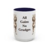 15oz Funny American Bully Mug, All Gains No Grudges, Vintage Dog Coffee Mug, Dog Lover Gift