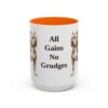 15oz Funny American Bully Mug, All Gains No Grudges, Vintage Dog Coffee Mug, Dog Lover Gift
