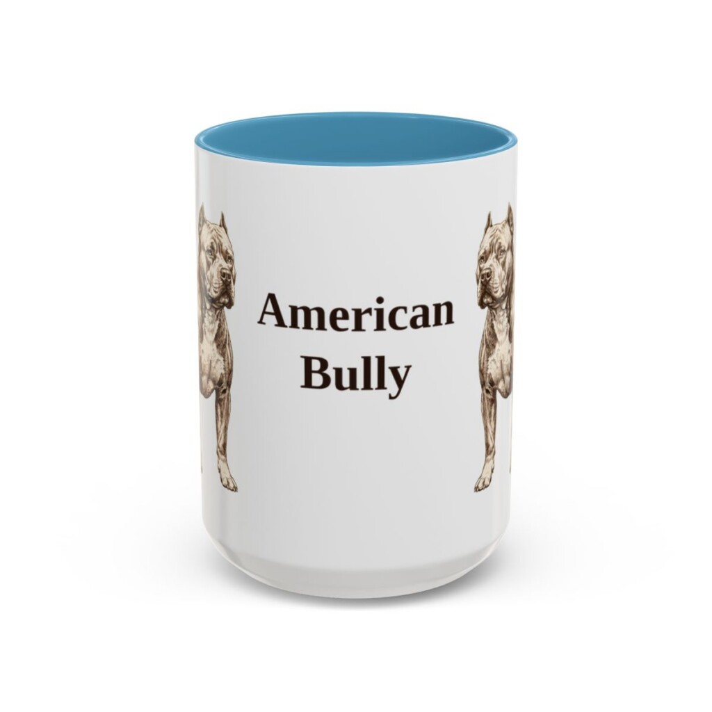 15oz American Bully Mug, Vintage Dog Portrait Coffee Mug, Dog Lover Gift