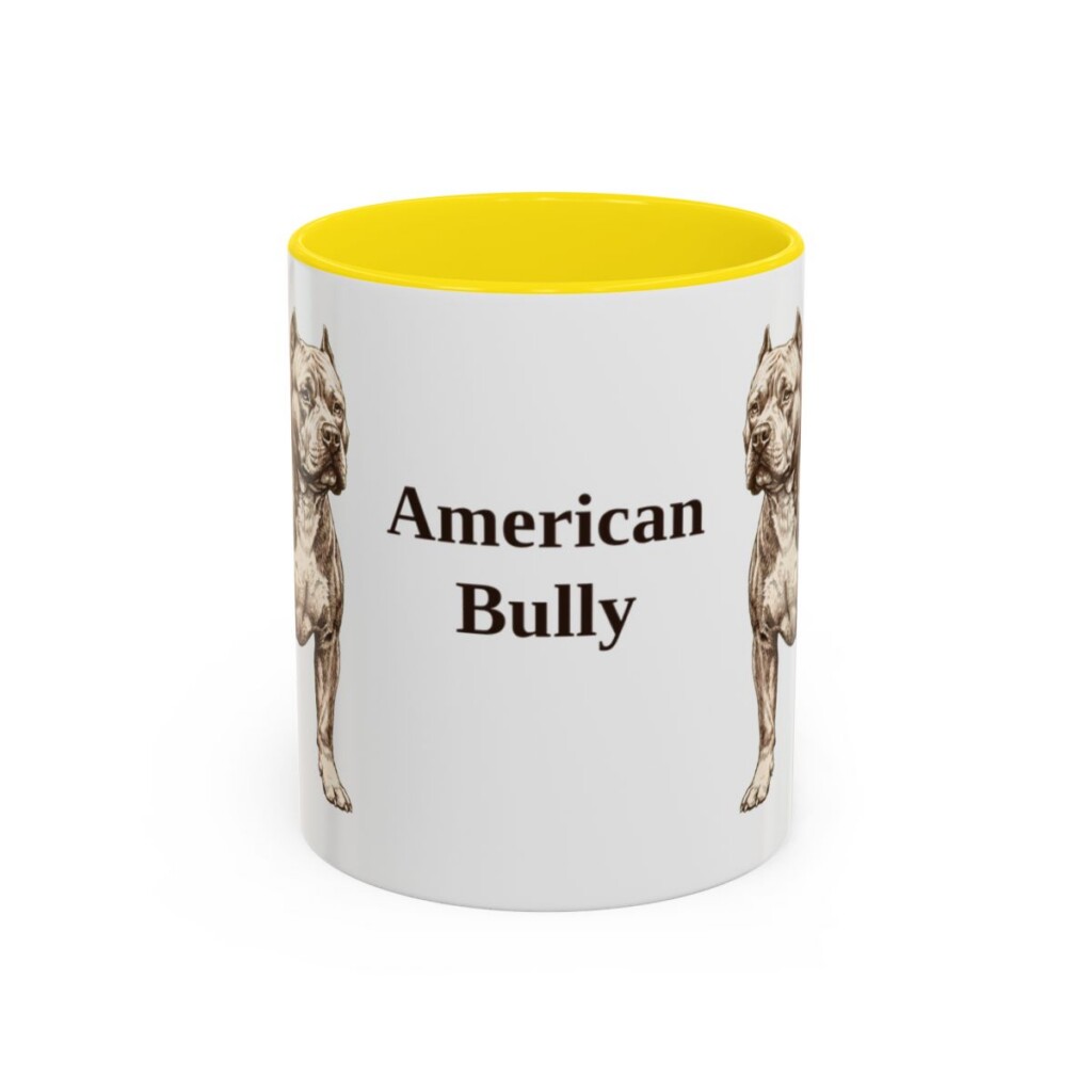 11oz American Bully Mug, Vintage Dog Portrait Coffee Mug, Dog Lover Gift