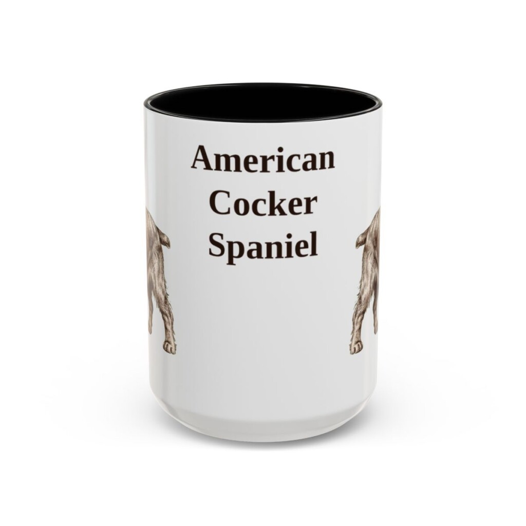 15oz American Cocker Spaniel Mug, Vintage Dog Portrait Coffee Mug, Dog Lover Gift