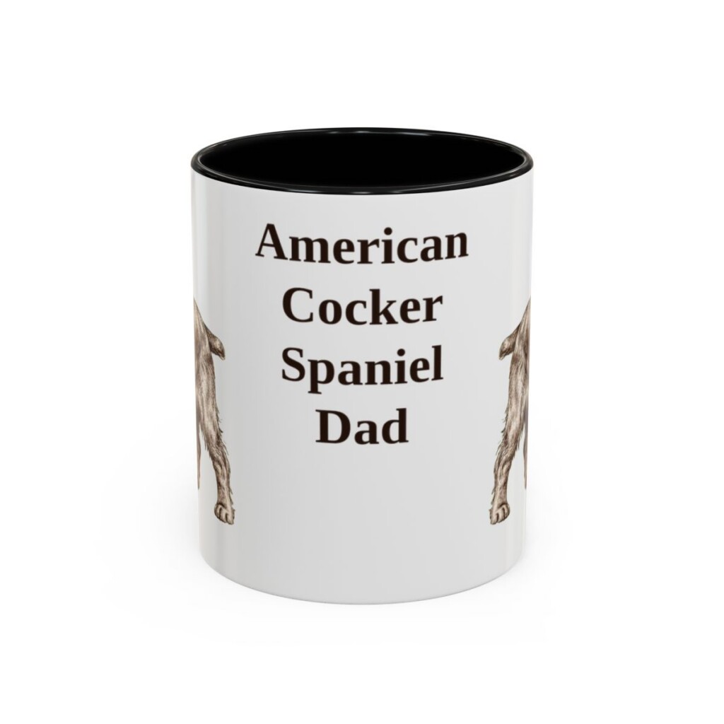 11oz American Cocker Spaniel Dog Dad Mug, Vintage Sketch Coffee Mug, Dog Dad Gift