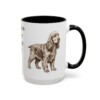 15oz American Cocker Spaniel Dog Dad Mug, Vintage Sketch Coffee Mug, Dog Dad Gift