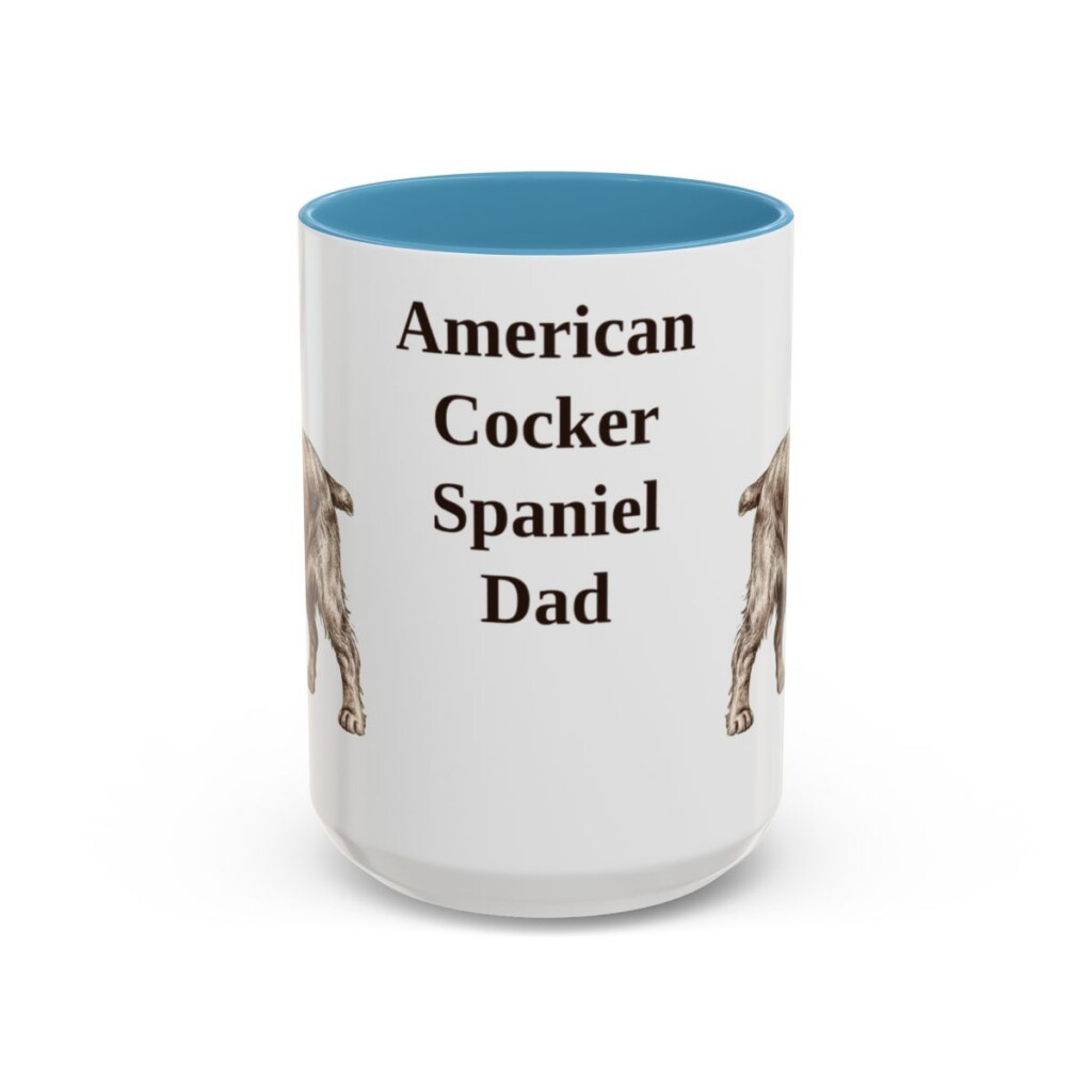 15oz American Cocker Spaniel Dog Dad Mug, Vintage Sketch Coffee Mug, Dog Dad Gift