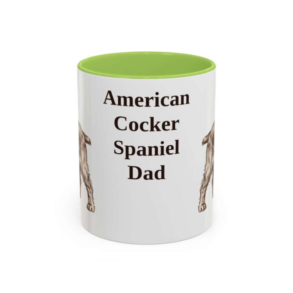 11oz American Cocker Spaniel Dog Dad Mug, Vintage Sketch Coffee Mug, Dog Dad Gift