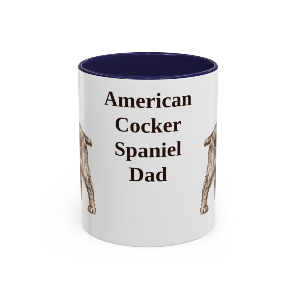 11oz American Cocker Spaniel Dog Dad Mug, Vintage Sketch Coffee Mug, Dog Dad Gift