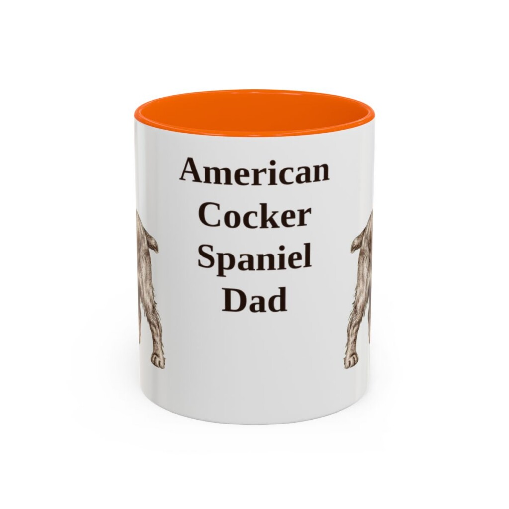 11oz American Cocker Spaniel Dog Dad Mug, Vintage Sketch Coffee Mug, Dog Dad Gift