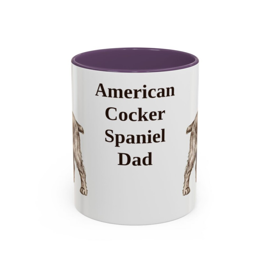 11oz American Cocker Spaniel Dog Dad Mug, Vintage Sketch Coffee Mug, Dog Dad Gift