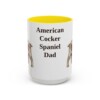 15oz American Cocker Spaniel Dog Dad Mug, Vintage Sketch Coffee Mug, Dog Dad Gift
