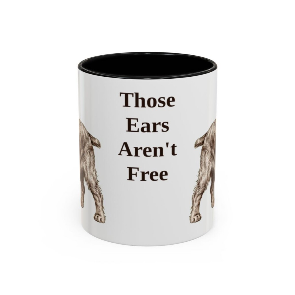 american-cocker-spaniel-mug-humor-black-front-1 11oz Funny American Cocker Spaniel Mug, Those Ears Aren't Free, Vintage Dog Coffee Mug, Dog Lover Gift