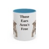 american-cocker-spaniel-mug-humor-light-blue-1 11oz Funny American Cocker Spaniel Mug, Those Ears Aren't Free, Vintage Dog Coffee Mug, Dog Lover Gift