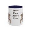 american-cocker-spaniel-mug-humor-navy-1 11oz Funny American Cocker Spaniel Mug, Those Ears Aren't Free, Vintage Dog Coffee Mug, Dog Lover Gift