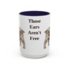 american-cocker-spaniel-mug-humor-navy-3 15oz Funny American Cocker Spaniel Mug, Those Ears Aren't Free, Vintage Dog Coffee Mug, Dog Lover Gift