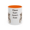 american-cocker-spaniel-mug-humor-orange-1 11oz Funny American Cocker Spaniel Mug, Those Ears Aren't Free, Vintage Dog Coffee Mug, Dog Lover Gift