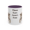 american-cocker-spaniel-mug-humor-purple-1 11oz Funny American Cocker Spaniel Mug, Those Ears Aren't Free, Vintage Dog Coffee Mug, Dog Lover Gift