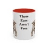 american-cocker-spaniel-mug-humor-red-1 11oz Funny American Cocker Spaniel Mug, Those Ears Aren't Free, Vintage Dog Coffee Mug, Dog Lover Gift