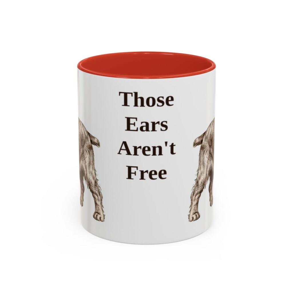 american-cocker-spaniel-mug-humor-red-1 11oz Funny American Cocker Spaniel Mug, Those Ears Aren't Free, Vintage Dog Coffee Mug, Dog Lover Gift