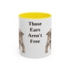 american-cocker-spaniel-mug-humor-yellow-1 11oz Funny American Cocker Spaniel Mug, Those Ears Aren't Free, Vintage Dog Coffee Mug, Dog Lover Gift