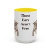 american-cocker-spaniel-mug-humor-yellow-3 15oz Funny American Cocker Spaniel Mug, Those Ears Aren't Free, Vintage Dog Coffee Mug, Dog Lover Gift