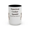 15oz American Cocker Spaniel Latin Mug, American Cocker Spaniel, Vintage Dog Coffee Mug, Dog Lover Gift