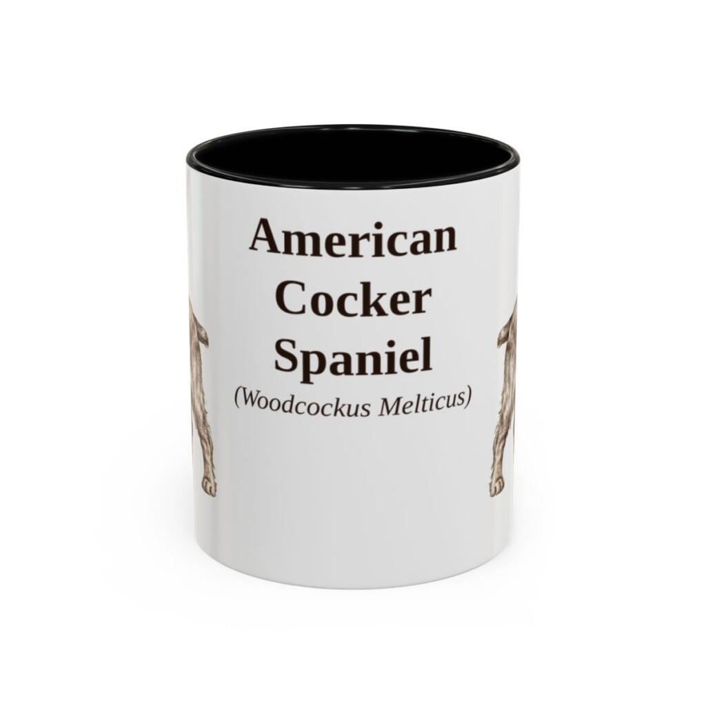 11oz American Cocker Spaniel Latin Mug, American Cocker Spaniel, Vintage Dog Coffee Mug, Dog Lover Gift