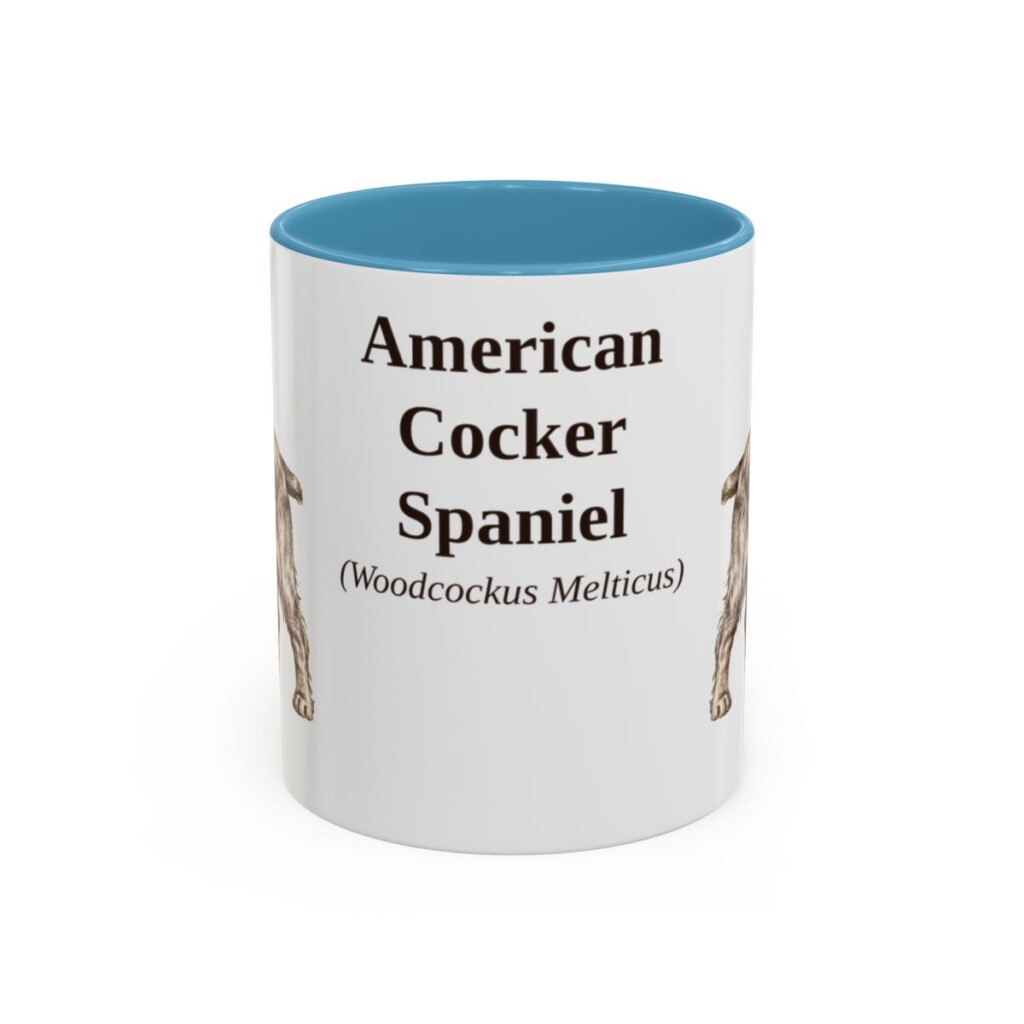 11oz American Cocker Spaniel Latin Mug, American Cocker Spaniel, Vintage Dog Coffee Mug, Dog Lover Gift