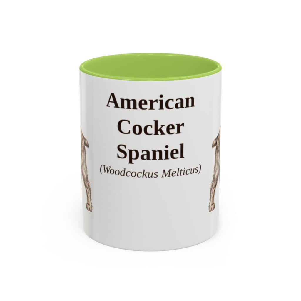 11oz American Cocker Spaniel Latin Mug, American Cocker Spaniel, Vintage Dog Coffee Mug, Dog Lover Gift