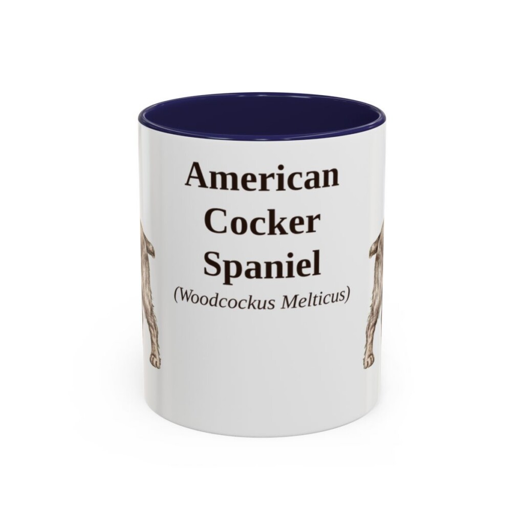 11oz American Cocker Spaniel Latin Mug, American Cocker Spaniel, Vintage Dog Coffee Mug, Dog Lover Gift