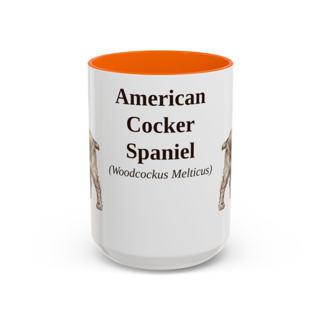 15oz American Cocker Spaniel Latin Mug, American Cocker Spaniel, Vintage Dog Coffee Mug, Dog Lover Gift