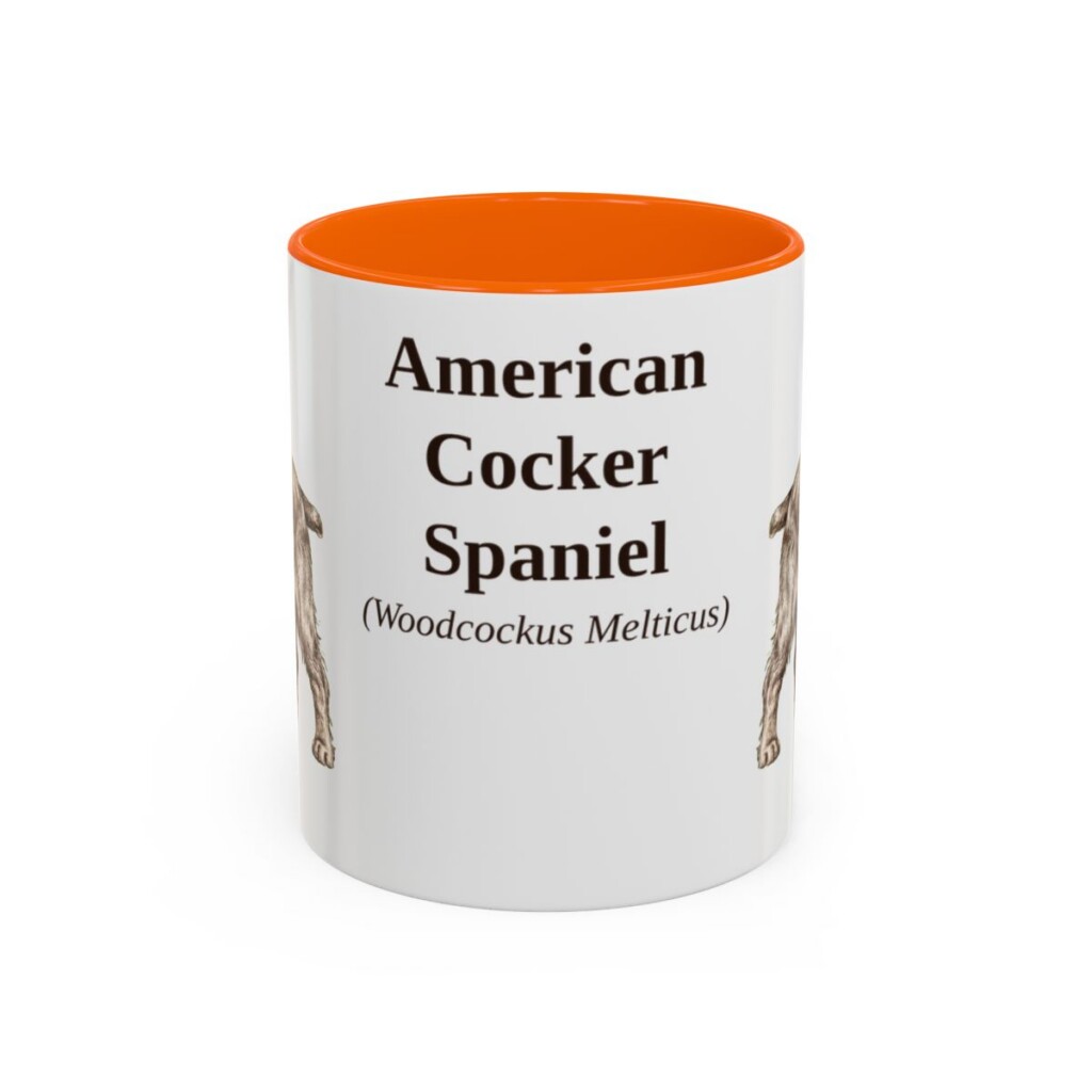 11oz American Cocker Spaniel Latin Mug, American Cocker Spaniel, Vintage Dog Coffee Mug, Dog Lover Gift