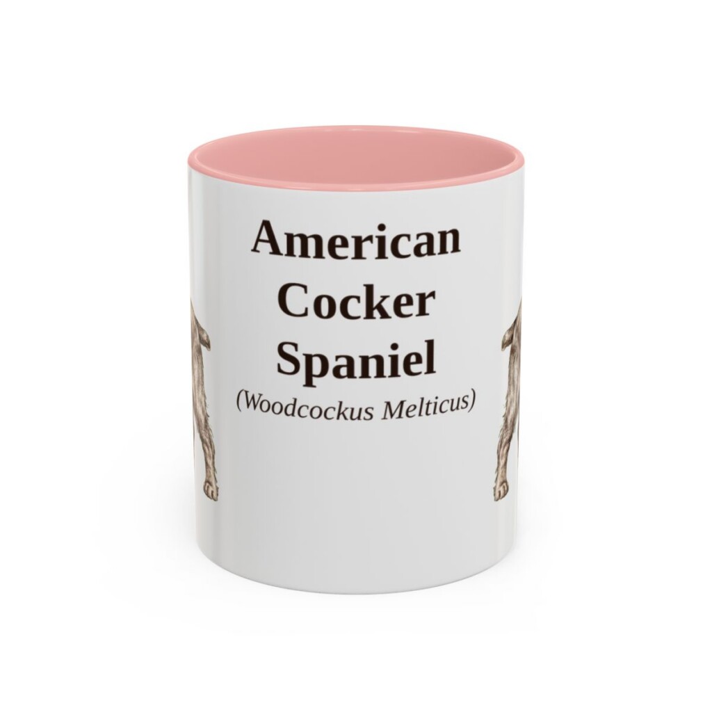 11oz American Cocker Spaniel Latin Mug, American Cocker Spaniel, Vintage Dog Coffee Mug, Dog Lover Gift