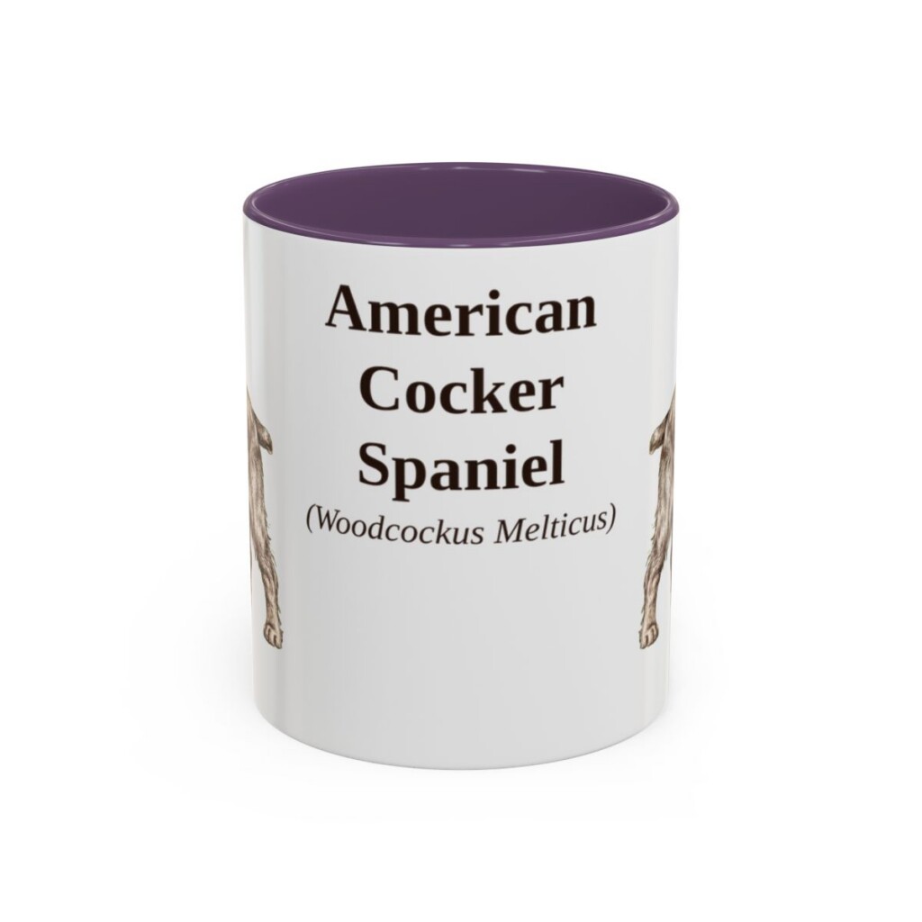 11oz American Cocker Spaniel Latin Mug, American Cocker Spaniel, Vintage Dog Coffee Mug, Dog Lover Gift
