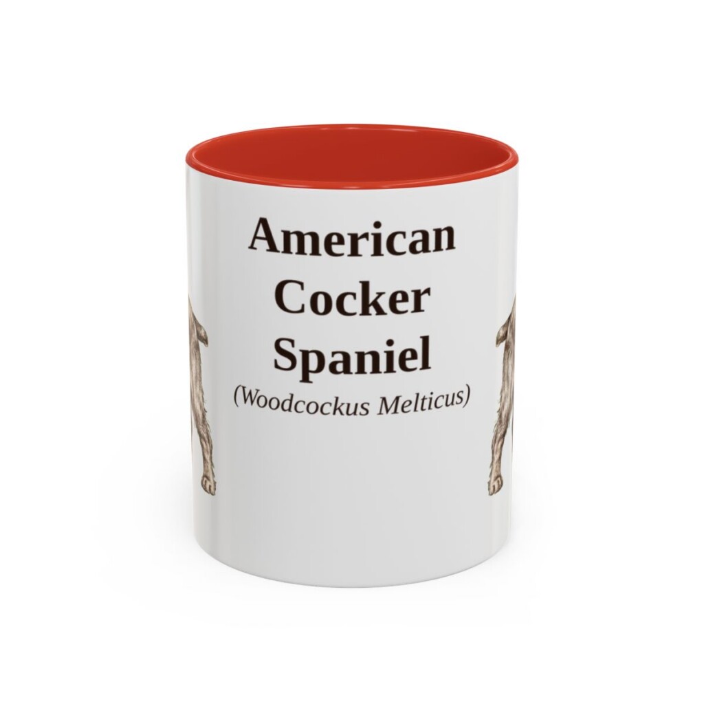 11oz American Cocker Spaniel Latin Mug, American Cocker Spaniel, Vintage Dog Coffee Mug, Dog Lover Gift