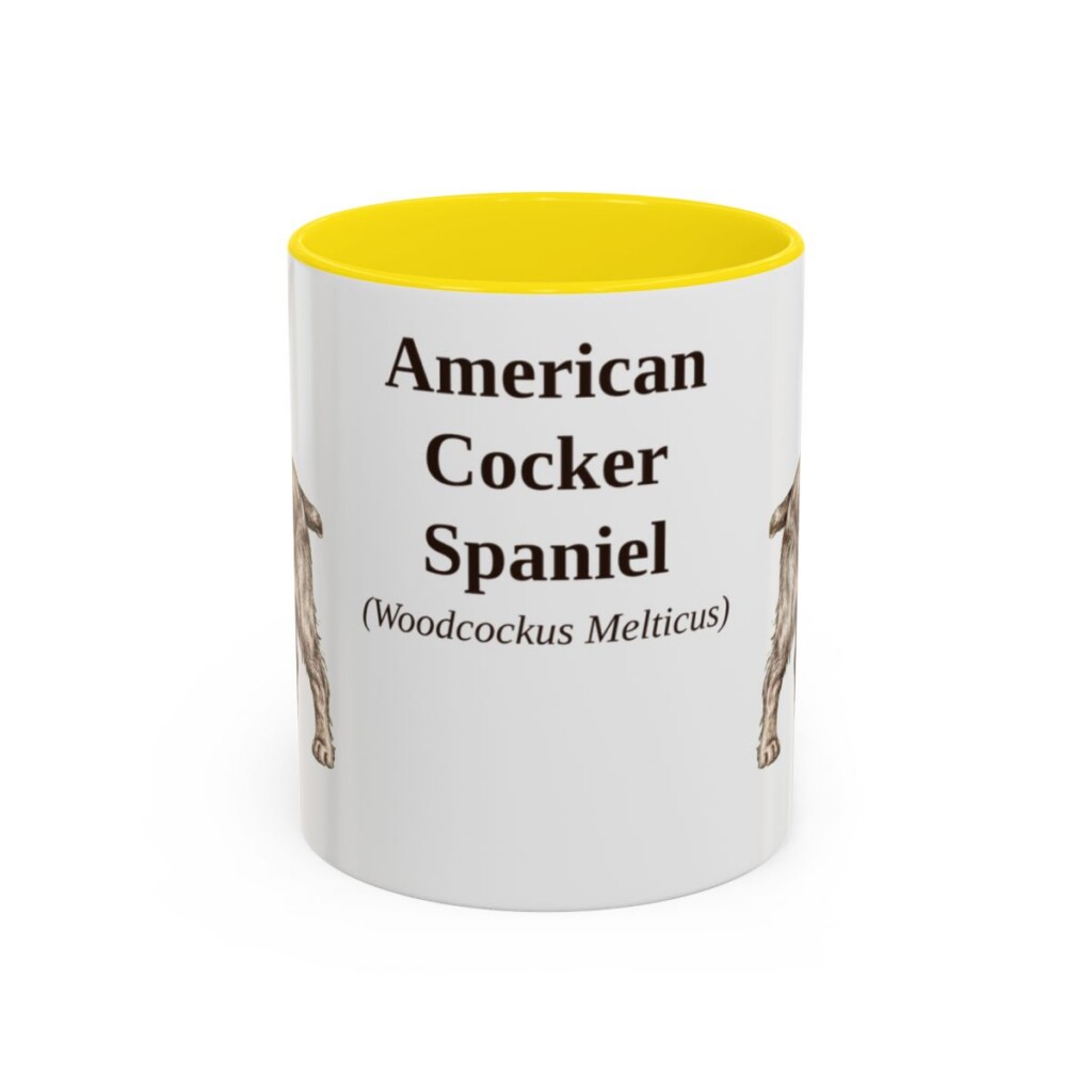11oz American Cocker Spaniel Latin Mug, American Cocker Spaniel, Vintage Dog Coffee Mug, Dog Lover Gift