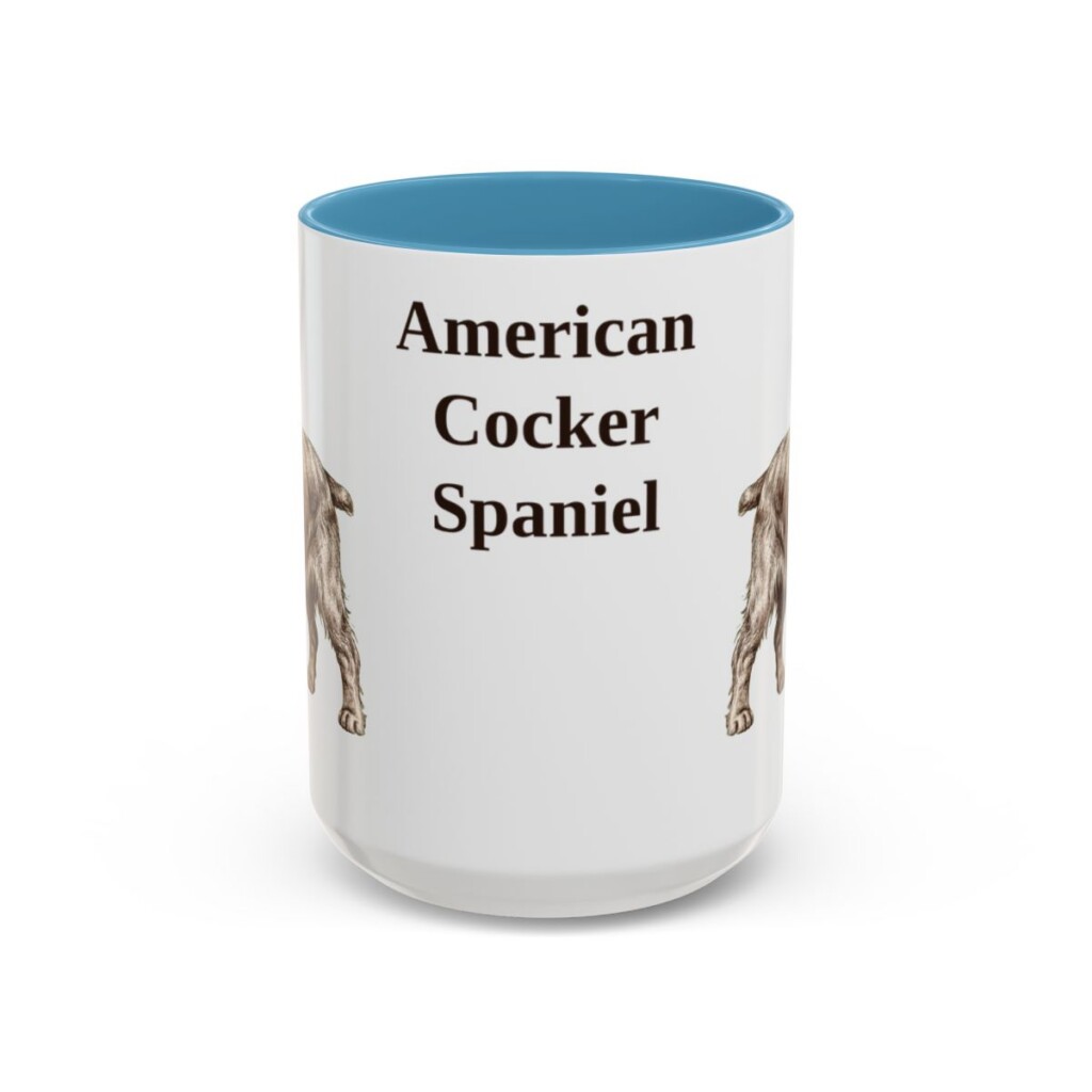 15oz American Cocker Spaniel Mug, Vintage Dog Portrait Coffee Mug, Dog Lover Gift