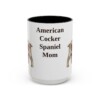 15oz American Cocker Spaniel Dog Mom Mug, Vintage Sketch Coffee Mug, Dog Mom Gift