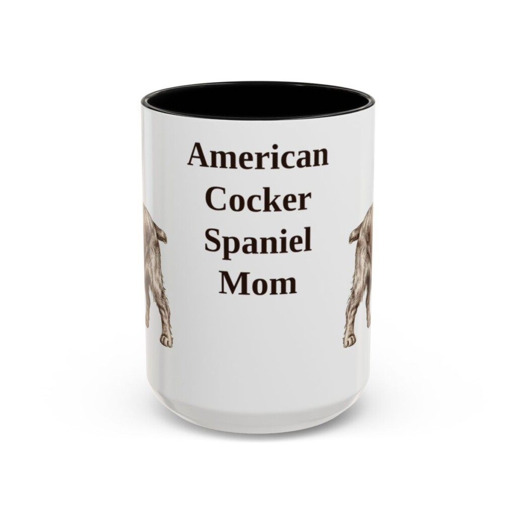 15oz American Cocker Spaniel Dog Mom Mug, Vintage Sketch Coffee Mug, Dog Mom Gift
