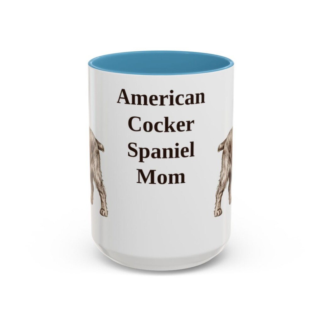 15oz American Cocker Spaniel Dog Mom Mug, Vintage Sketch Coffee Mug, Dog Mom Gift