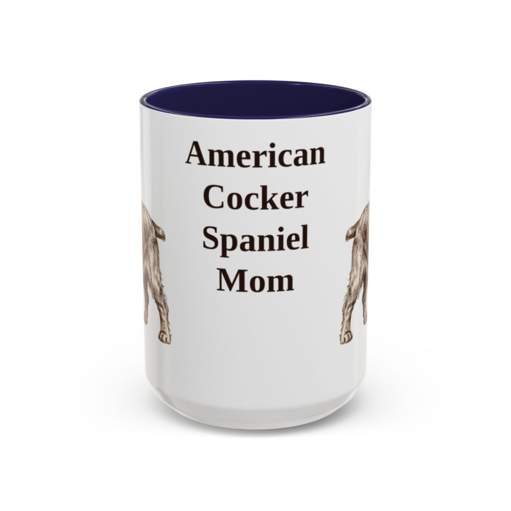15oz American Cocker Spaniel Dog Mom Mug, Vintage Sketch Coffee Mug, Dog Mom Gift