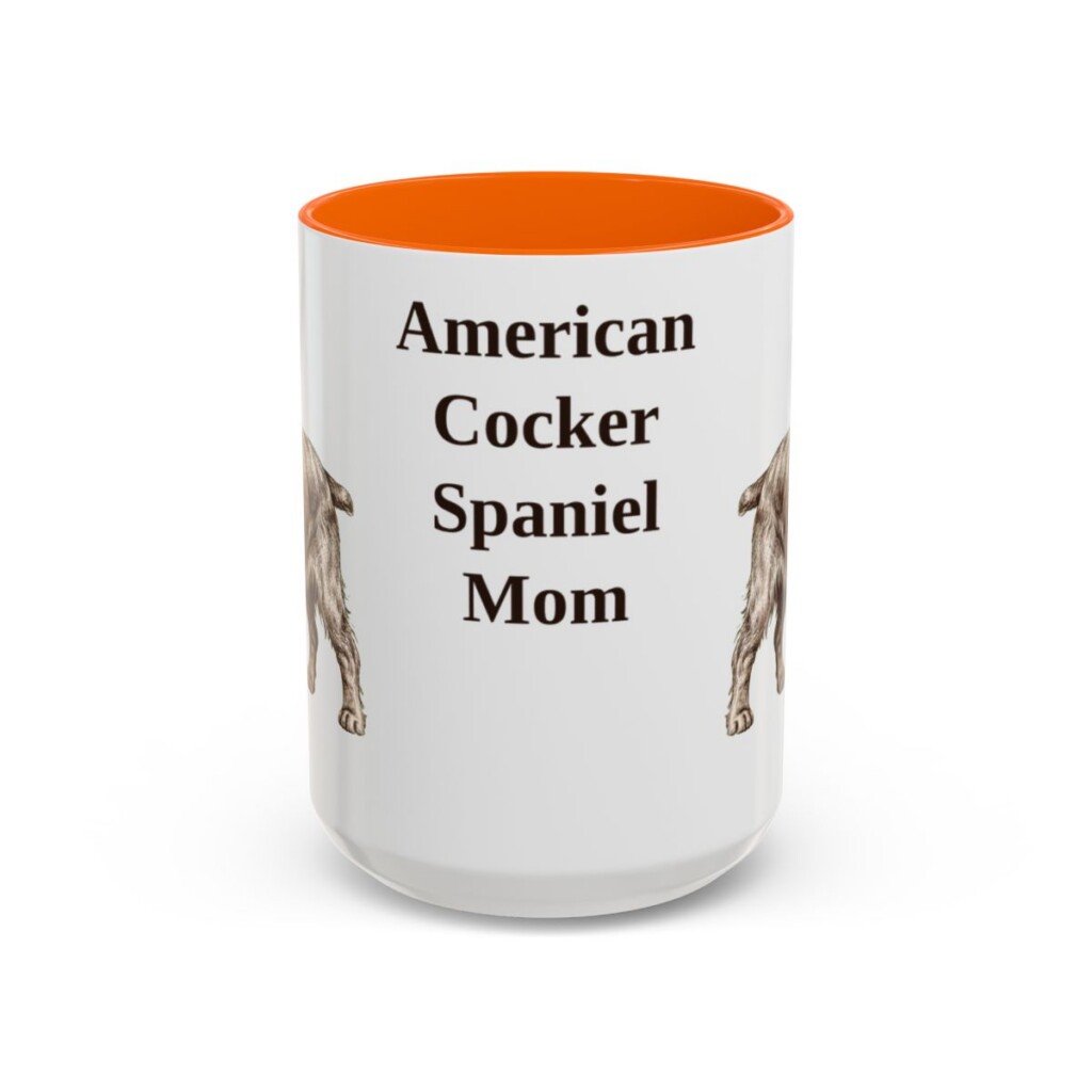 15oz American Cocker Spaniel Dog Mom Mug, Vintage Sketch Coffee Mug, Dog Mom Gift