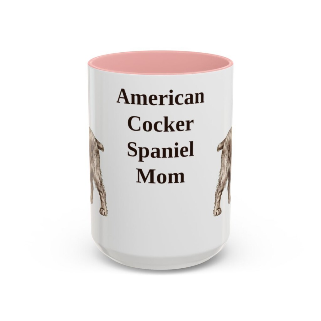 15oz American Cocker Spaniel Dog Mom Mug, Vintage Sketch Coffee Mug, Dog Mom Gift