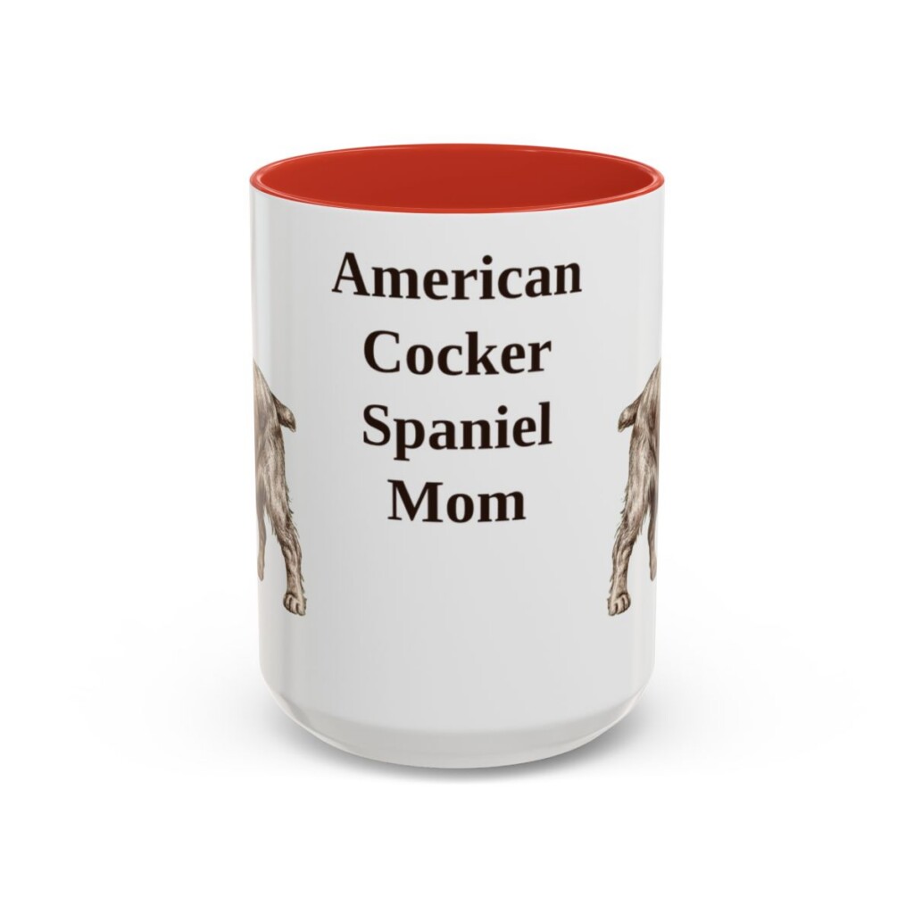 15oz American Cocker Spaniel Dog Mom Mug, Vintage Sketch Coffee Mug, Dog Mom Gift