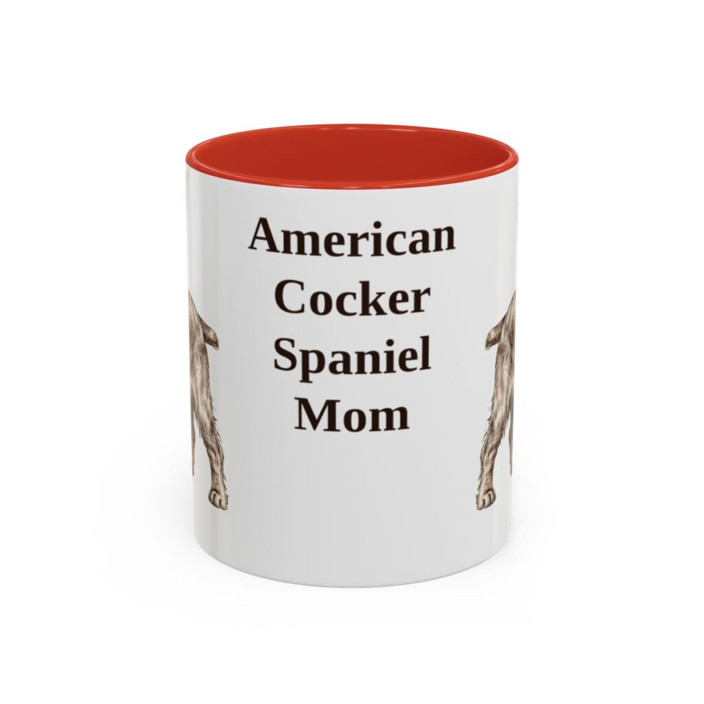 11oz American Cocker Spaniel Dog Mom Mug, Vintage Sketch Coffee Mug, Dog Mom Gift
