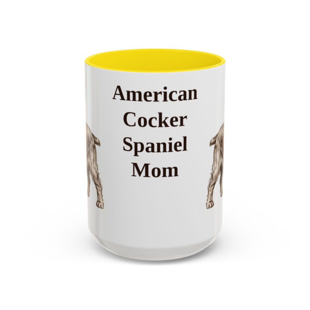15oz American Cocker Spaniel Dog Mom Mug, Vintage Sketch Coffee Mug, Dog Mom Gift