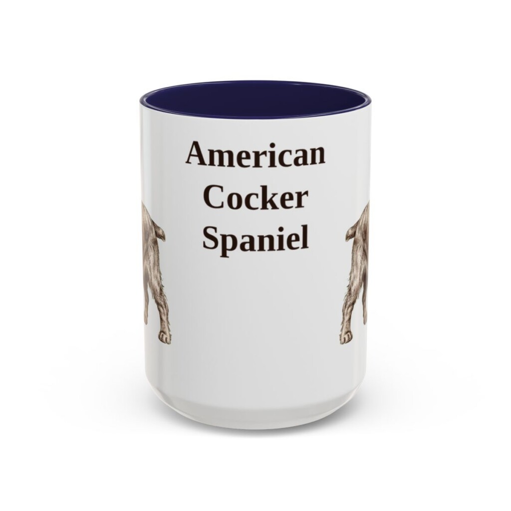 15oz American Cocker Spaniel Mug, Vintage Dog Portrait Coffee Mug, Dog Lover Gift