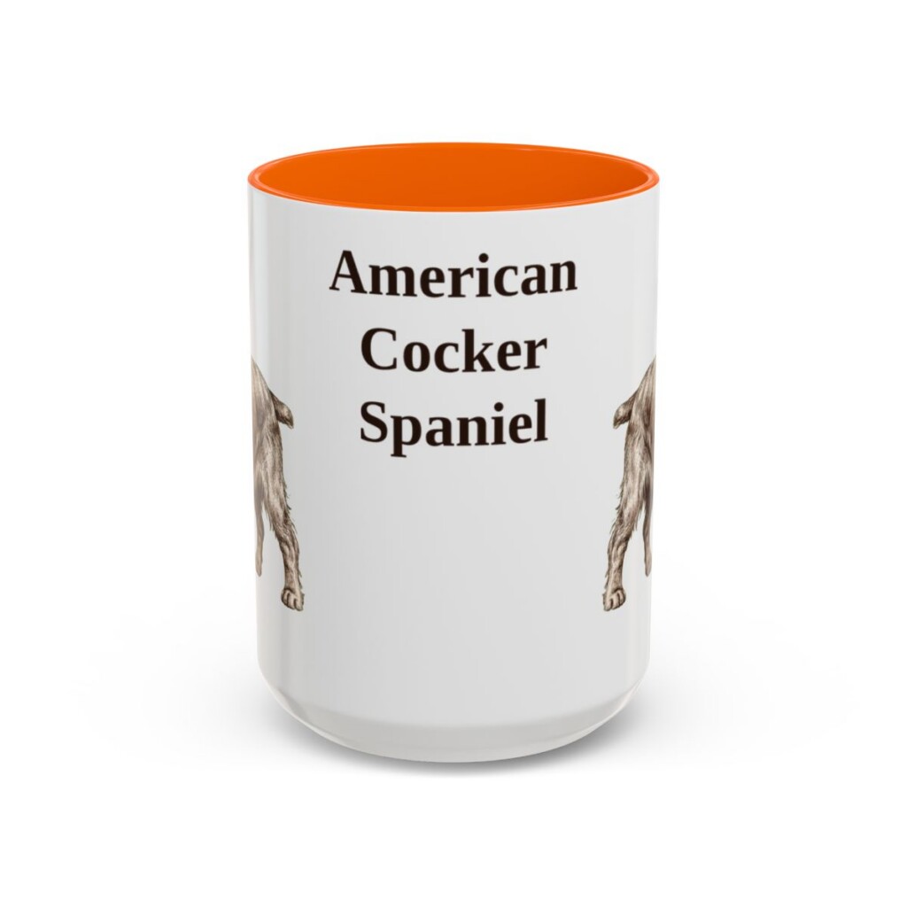 15oz American Cocker Spaniel Mug, Vintage Dog Portrait Coffee Mug, Dog Lover Gift