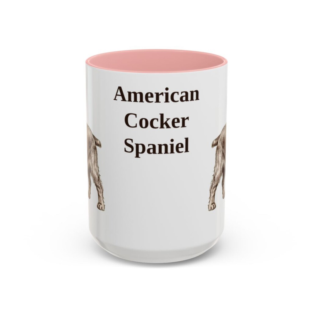 15oz American Cocker Spaniel Mug, Vintage Dog Portrait Coffee Mug, Dog Lover Gift
