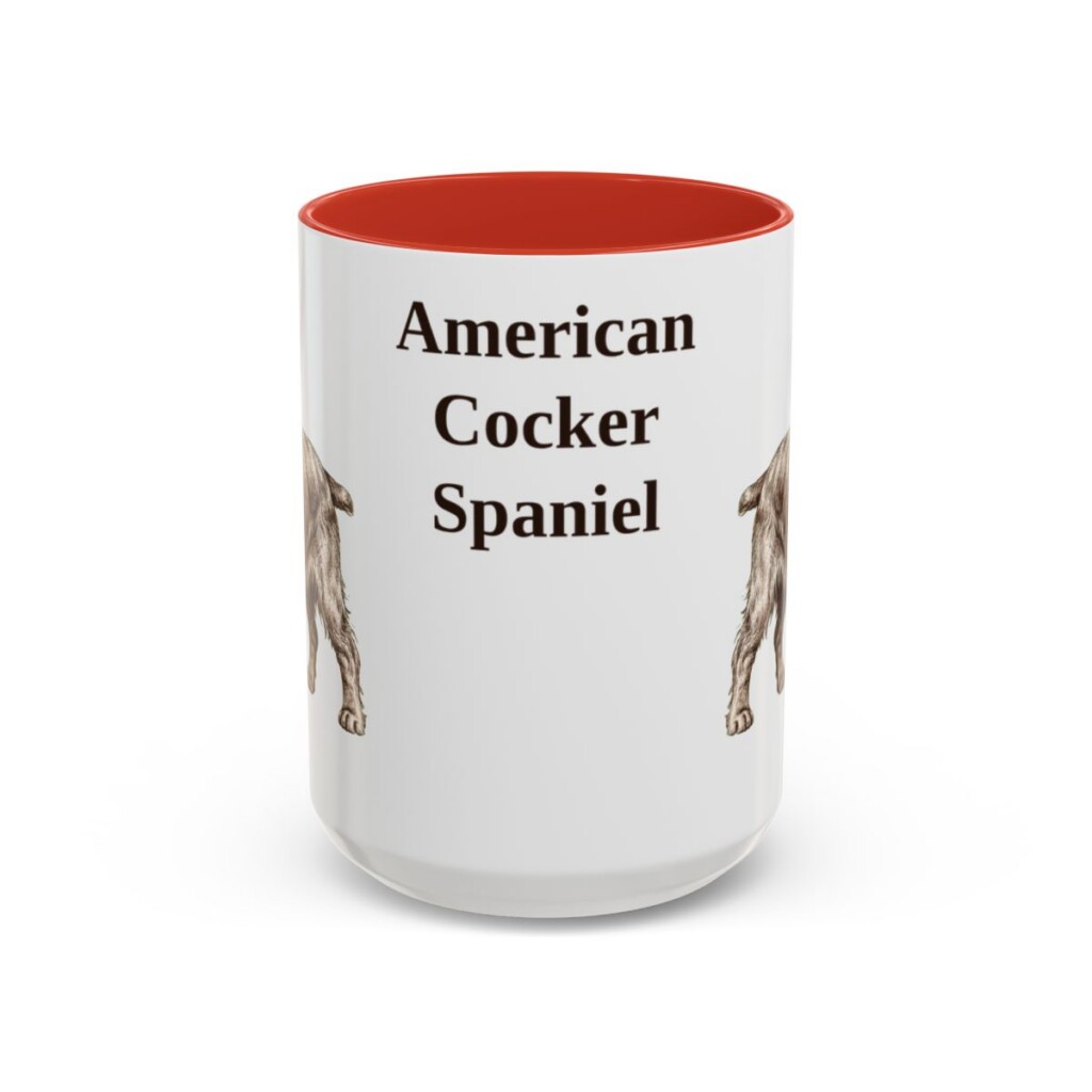 15oz American Cocker Spaniel Mug, Vintage Dog Portrait Coffee Mug, Dog Lover Gift
